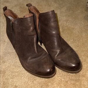 Brown Leather Ankle Boots
